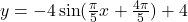 y=-4\sin(\frac{\pi}{5}x+\frac{4\pi}{5})+4