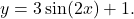 y=3\sin(2x)+1.