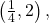 \left(\frac{1}{4},−2\right),