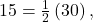 15°=\frac{1}{2}\left(30°\right),