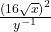 \frac{{(16\sqrt{x})}^{2}}{y^{-1}}