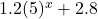 1.2(5)^{x} + 2.8