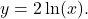 y=2\ln(x).