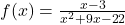 f(x)=\frac{x-3}{x^2+9x-22}