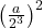{\left(\frac{a}{2^3}\right)}^{2}