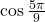 \cos \frac{5\pi}{9}