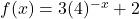 f(x) = 3(4)^{-x} + 2