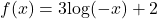 f(x)=3\mathrm{log}(-x)+2
