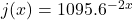 j(x)=1095.6^{-2x}