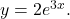 y=2e^{3x}.