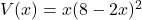 V(x)=x(8-2x)^2