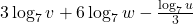 3\log_{7}v+6\log_{7}w-\frac{\log_{7}u}{3}