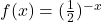 f(x) = (\frac{1}{2})^{-x}
