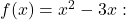 f(x)=x^2-3x: