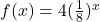 f(x)=4(\frac{1}{8})^{x}