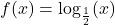 f(x)=\log_{\frac{1}{2}}(x)